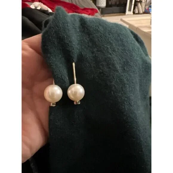 NWT Antonio Melani size large dark green cashmere sweater bell sleeves - Picture 6 of 6